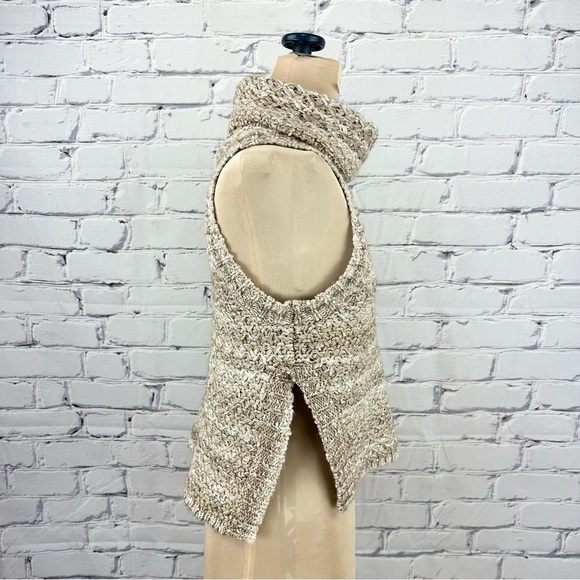 Pilcro Anthropologie Sleeveless Turtleneck Sweater Cotton Wool Blend XS Brown - Picture 5 of 12